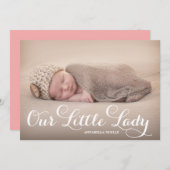 Notre Petite Dame | Faire-part de naissance (Devant / Derrière)