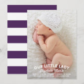 Notre Petite Dame Faire-part de naissance (Devant / Derrière)