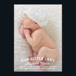 Notre Petite Dame Faire-part de naissance<br><div class="desc">Autres couleurs Disponible dans notre boutique</div>