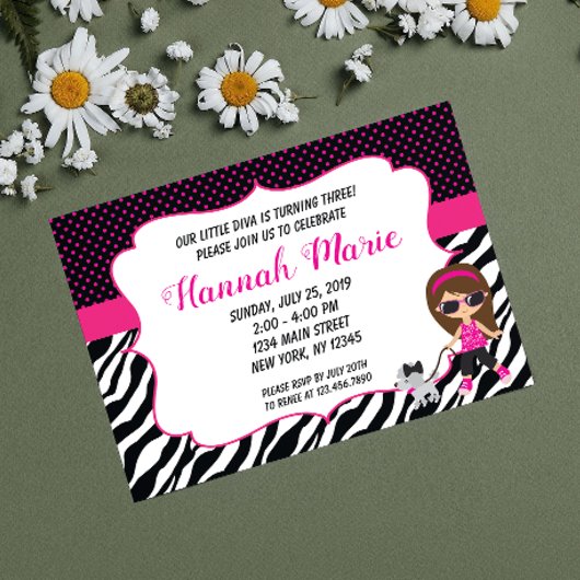 Notre Petite Diva Invitation Anniversaire