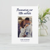 Notre petite Faire-part Miracle Photo Pregancy (Debout devant)