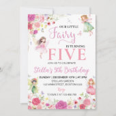Notre Petite Fée Florale Invitation Anniversaire (Devant)