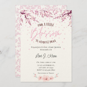 Notre Petite Fille Blossom Invitation Baby shower
