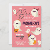 Notre petite fille Boo Halloween Invitation Annive (Devant)