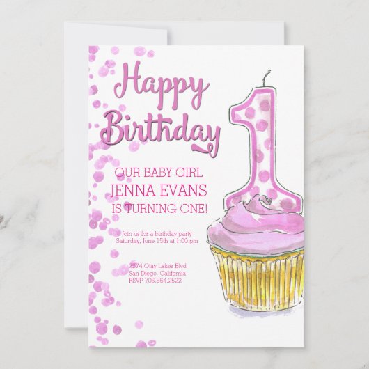 Notre petite fille fait une invitation (Devant)