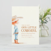 Notre petite fille Invitation de fête d'anniversai (Debout devant)