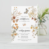 Notre Petite Fleur sauvage Invitation d'anniversai (Debout devant)