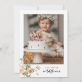 Notre Petite Fleur sauvage Invitation d'anniversai (Dos)