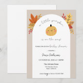 Notre Petite Invitation Baby shower Citrouille (Devant / Derrière)