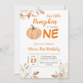 Notre petite invitation Citrouille 1er anniversair (Devant)