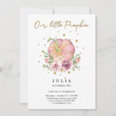 Notre Petite Invitation Citrouille Anniversaire Ro (Devant)