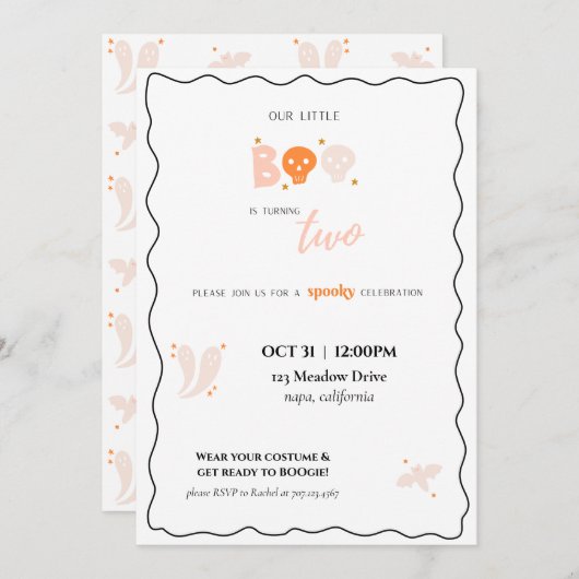 Notre Petite Invitation D'Anniversaire (Devant / Derrière)