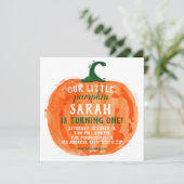 Notre petite invitation d'anniversaire Citrouille (Debout devant)