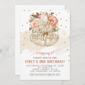 Notre petite invitation d'anniversaire Citrouille (Devant / Derrière)