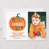 Notre Petite Invitation Photo Citrouille (Devant)