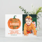 Notre Petite Invitation Photo Citrouille (Debout devant)