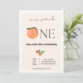 Notre petite pêche 1er anniversaire Invitation (Debout devant)
