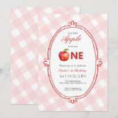 Notre petite pomme première invitation anniversair (Devant / Derrière)