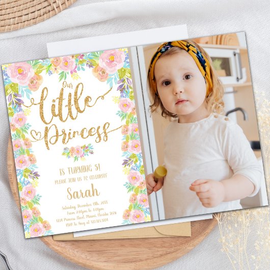 Notre petite princesse Anniversaire Invitations av