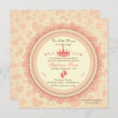 Notre petite princesse Baby shower Invitation (Devant / Derrière)
