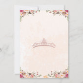 Notre petite princesse Invitation d'anniversaire (Dos)