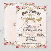 Notre petite princesse Invitation d'anniversaire (Devant / Derrière)