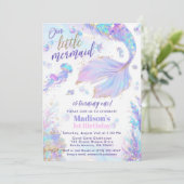 Notre petite sirène 1er anniversaire Invitation (Debout devant)
