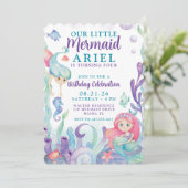 Notre Petite Sirène Invitation Anniversaire (Debout devant)