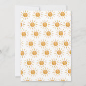 Notre petite Sunshine boho Invitation Anniversaire (Dos)