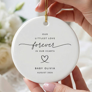 Notre plus petit amour Ornement mémorial pour bébé