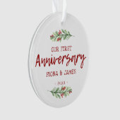 Notre premier anniversaire Brosse Script de verdur (devant)