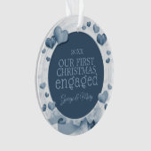 Notre premier bleu ensemble engagé de photo de (devant)