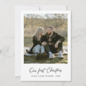 Notre premier Carte photo de Noël élégant (Devant)