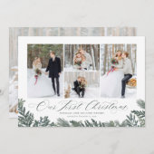 Notre premier Carte photo de Noël nouvellement mar (Devant / Derrière)