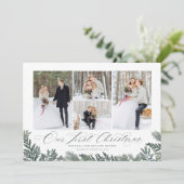 Notre premier Carte photo de Noël nouvellement mar (Debout devant)