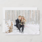 Notre premier Carte photo de Noël nouvellement mar (Dos)