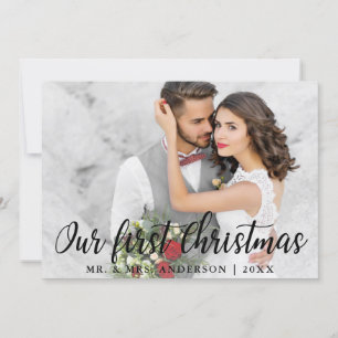 Notre premier Carte photo Mariage de Noël