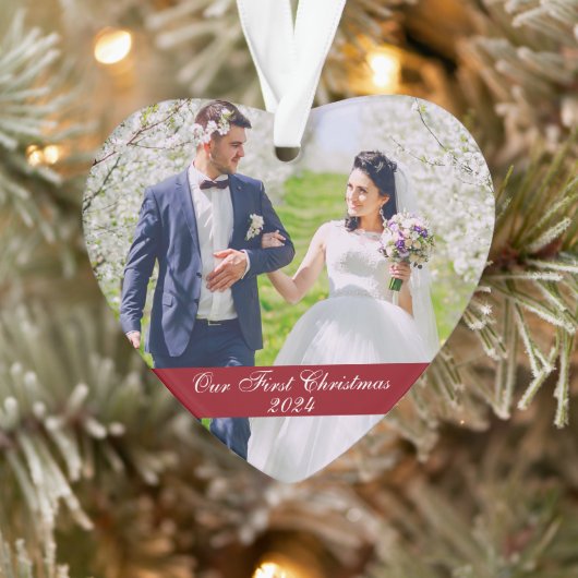 Notre premier Coeur photo Mariage de Noël (Arbre)