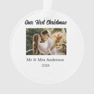 Notre premier couple de Noël nom photo Mr & Mrs mo