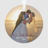 Notre premier couple marié de Noël acrylique (dos)