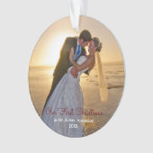 Notre premier couple marié de Noël acrylique (devant)