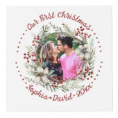 Notre premier cube de photo de mariage en forme de (Devant)