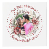 Notre premier cube de photos de mariage florales d (Devant)