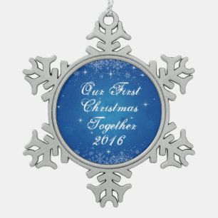 Notre premier de Noël ornement de flocon de neige