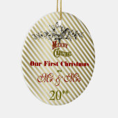 Notre premier de Noël rétro ornement ensemble (Droite)