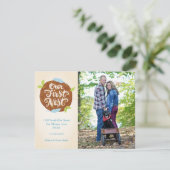 Notre premier Faire-part de déménagement du nid (Debout devant)