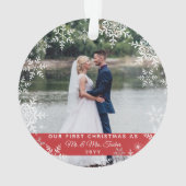 Notre Premier Marié de Noël M. & Mme Snowflakes (dos)