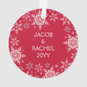 Notre Premier Marié de Noël M. & Mme Snowflakes (dos)