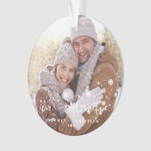 Notre premier Noël 2-faces Photo Holiday Ornamen (devant)