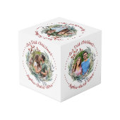 Notre premier Noël Baies Cube photo de mariage (Angle arrière)